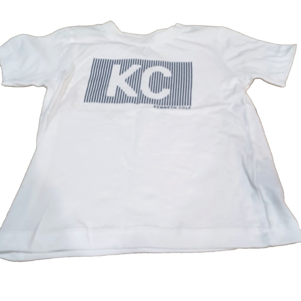 Kenneth Cole T-Shirt Baby Size 24 Mo White Logo Organic Cotton NWT